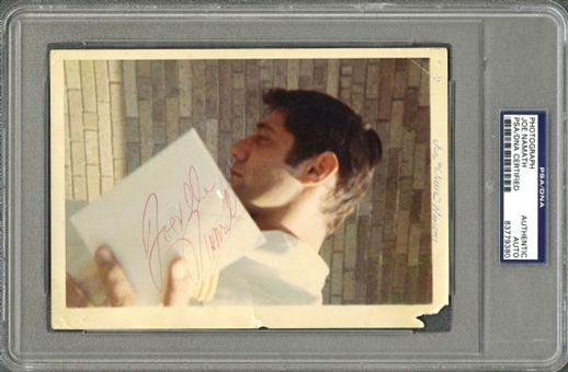 Joe "Willie" Namath Signed Vintage Rookie Era Photo